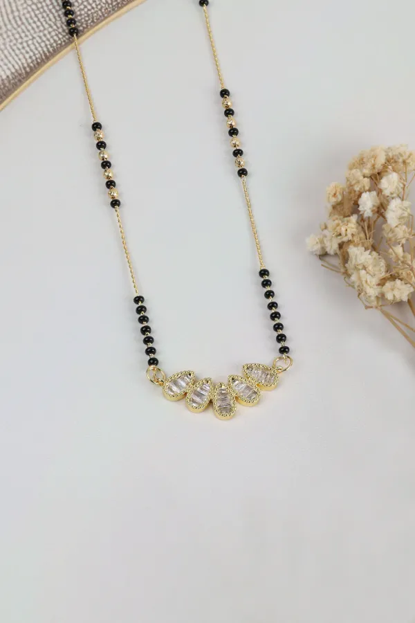 Gold_Teardrop_Petal_CZ_Pendant_Necklace_Mangalsutra_for_Women
