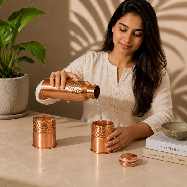 Copper_Hammered_Water_Bottle_1000_ml__Set_With_Two_Glasses_250_ml_Each