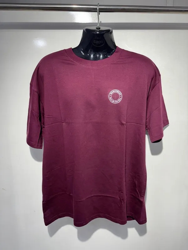 Oversized_Wine_Cotton_T_Shirt_For_Men