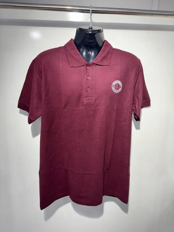 Maroon_Cotton_Polo_T_Shirt_For_Men