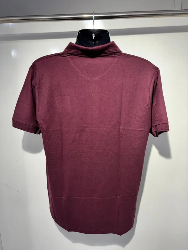 Maroon_Cotton_Polo_T_Shirt_For_Men