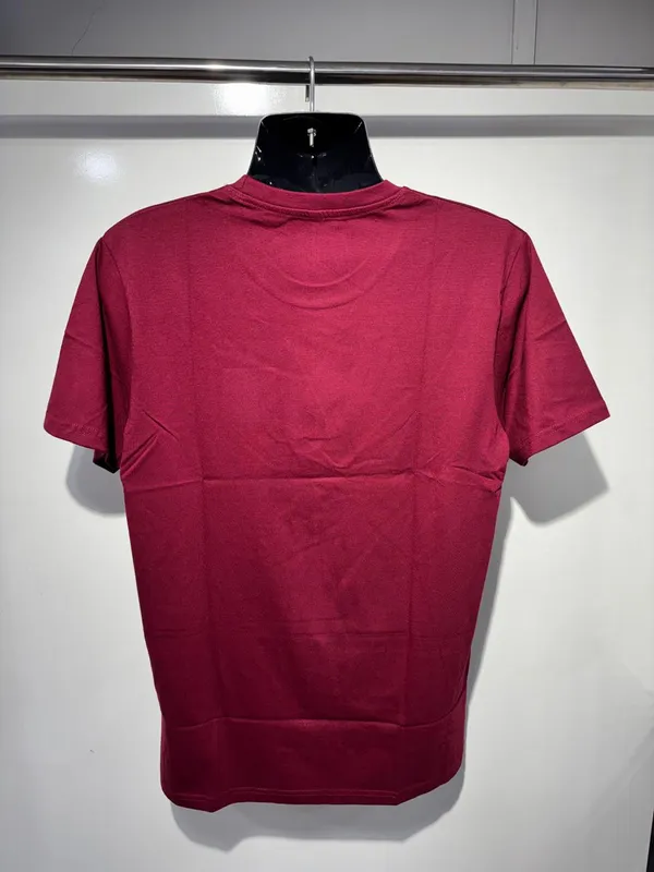 Maroon_Cotton_Round_Neck_T_Shirt_For_Men