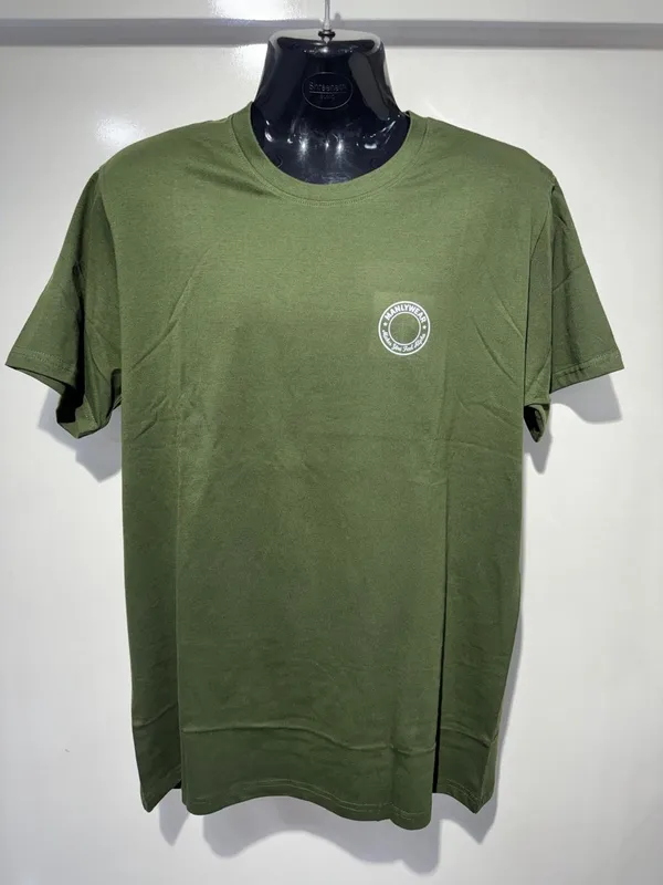 Olive_Green_Cotton_Round_Neck_T_Shirt_For_Men