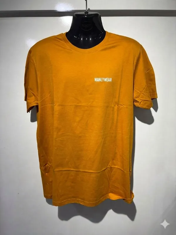 Beige_Cotton_Round_Neck_T_Shirt_For_Men