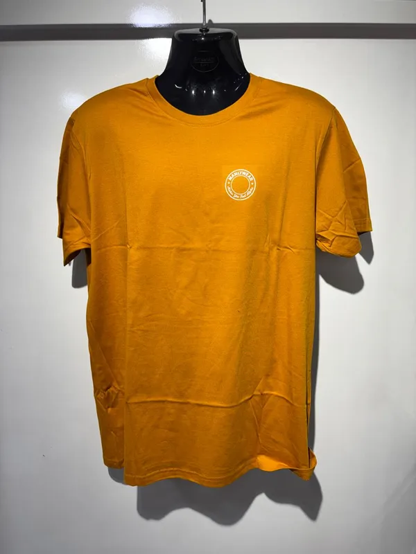 Beige_Cotton_Round_Neck_T_Shirt_For_Men