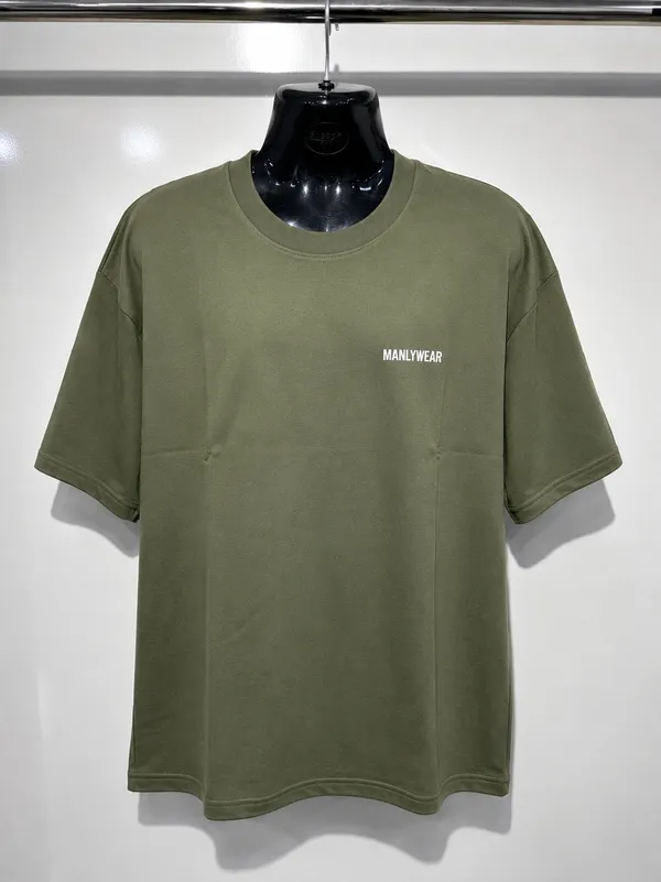 Oversized_Olive_Green_Cotton_T_Shirt_For_Men