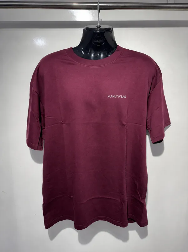 Oversized_Wine_Cotton_T_Shirt_For_Men