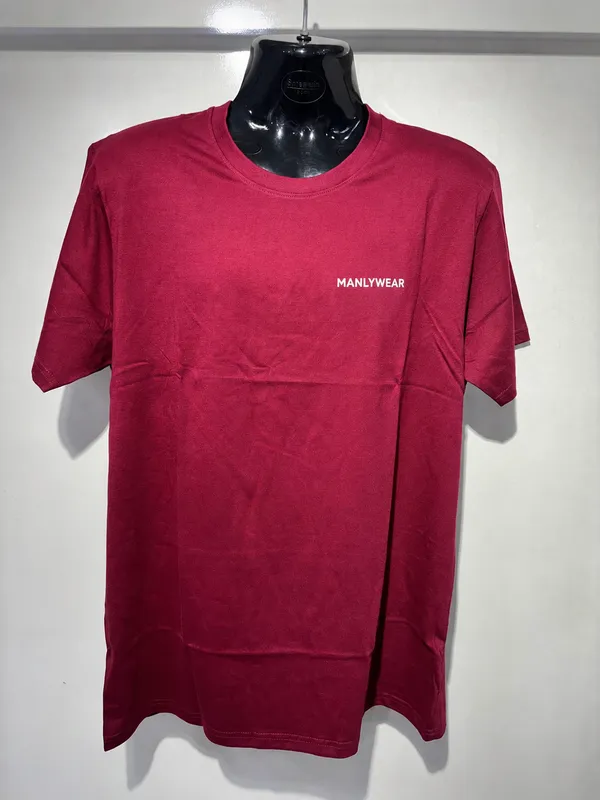 Maroon_Cotton_Round_Neck_T_Shirt_For_Men