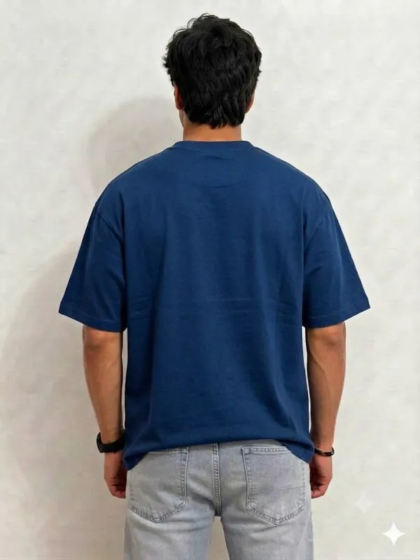 Oversized_Navy_Blue_Cotton_T_Shirt_For_Men
