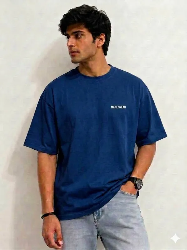 Oversized_Navy_Blue_Cotton_T_Shirt_For_Men