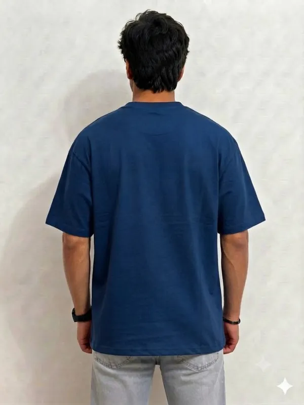 Oversized_Navy_Blue_Cotton_T_Shirt_For_Men