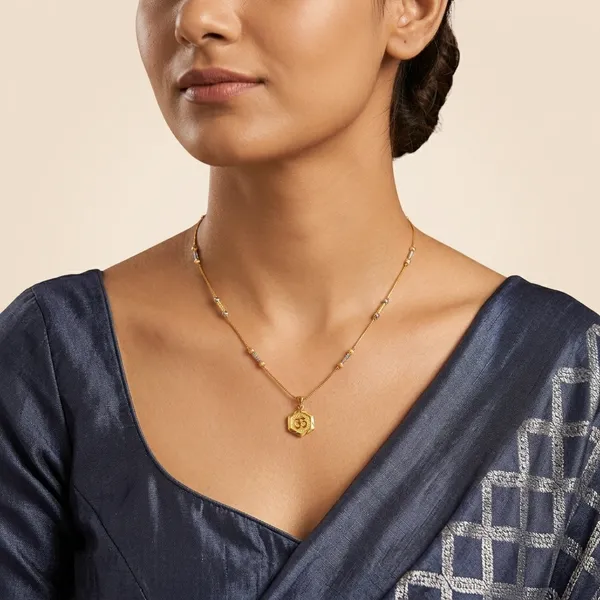 Multicolor_Om_Hexagonal_Pendant_Chain_Necklace_For_Women