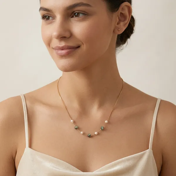 Multicolor_Pearl_Faceted_Bead_Delicate_Necklace_For_Women