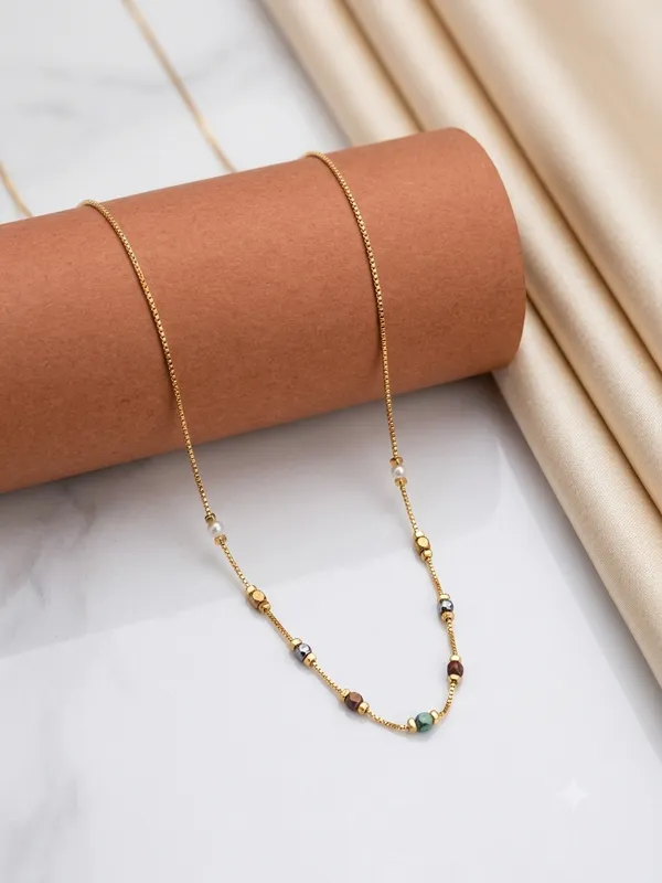 Multicolor_Beaded_Delicate_Necklace_For_Women