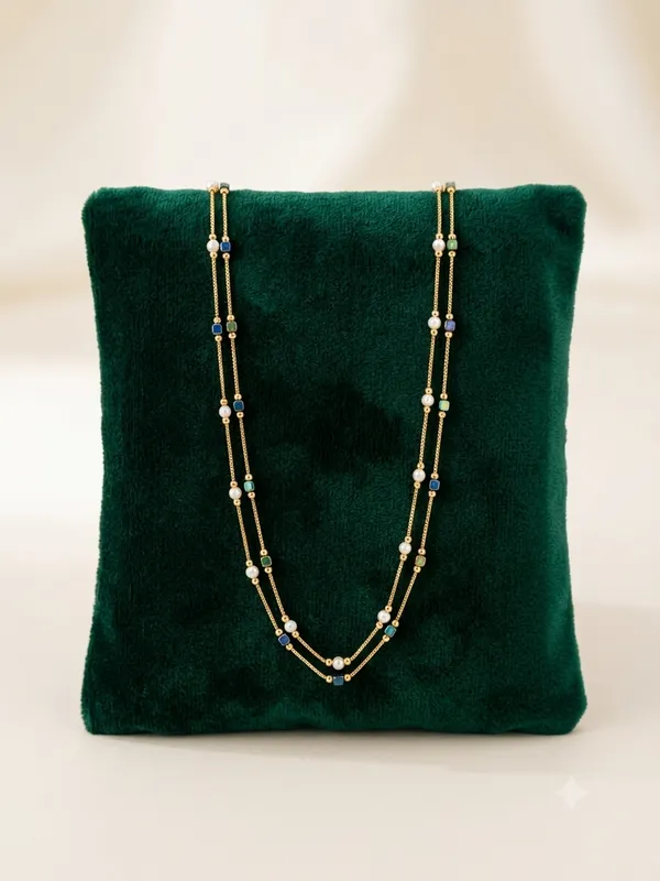 Multicolor_Bead_Layered_Pearl_Necklace_For_Women