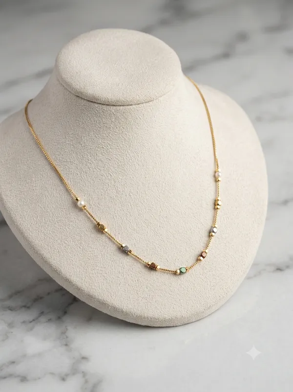 Multicolor_Beaded_Delicate_Necklace_For_Women