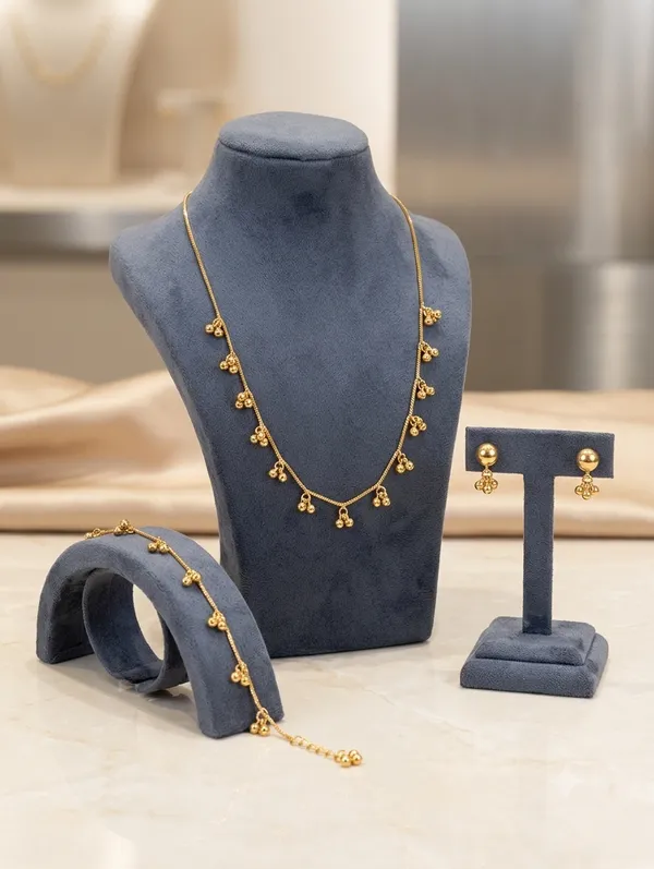 Multi_Floral_Charm_Jewelry_Combo_Set_(Necklace+Earrings+Bracelet)_For_Women
