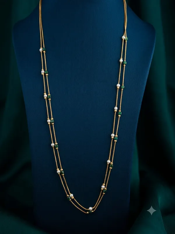 Multicolor_Bead_Layered_Pearl_Necklace_For_Women