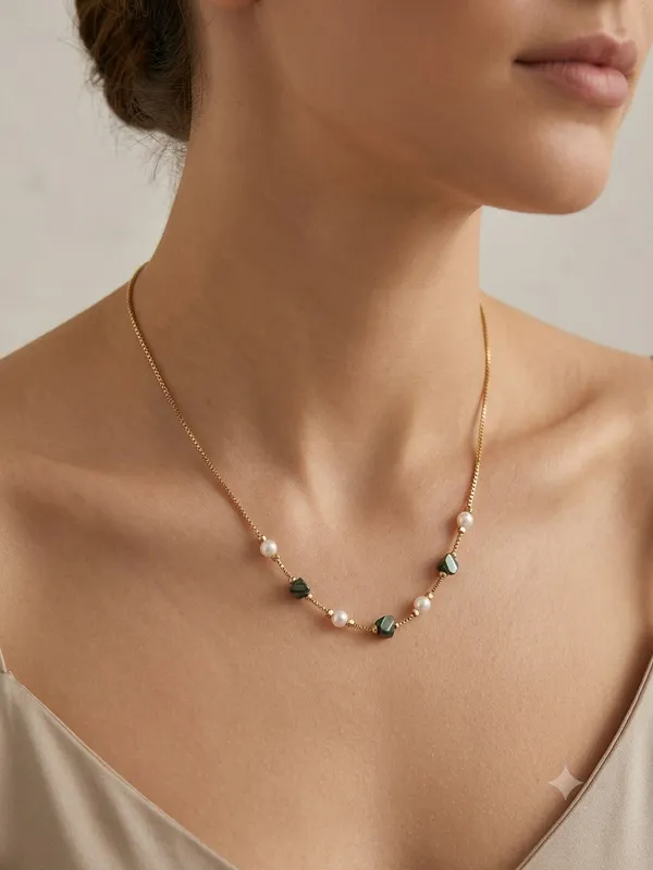 Multicolor_Pearl_Faceted_Bead_Delicate_Necklace_For_Women