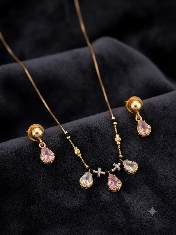 Premium_Droplet_Pendant_Necklace_And_Earrings_Set_For_Women