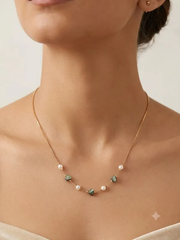 Multicolor_Pearl_Faceted_Bead_Delicate_Necklace_For_Women