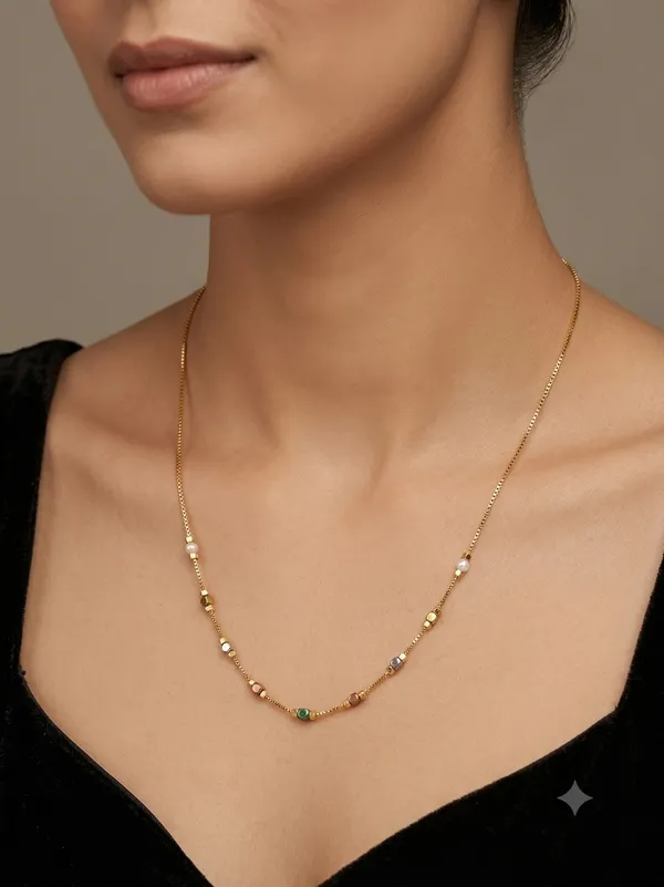 Multicolor_Beaded_Delicate_Necklace_For_Women