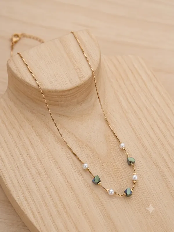 Multicolor_Pearl_Faceted_Bead_Delicate_Necklace_For_Women