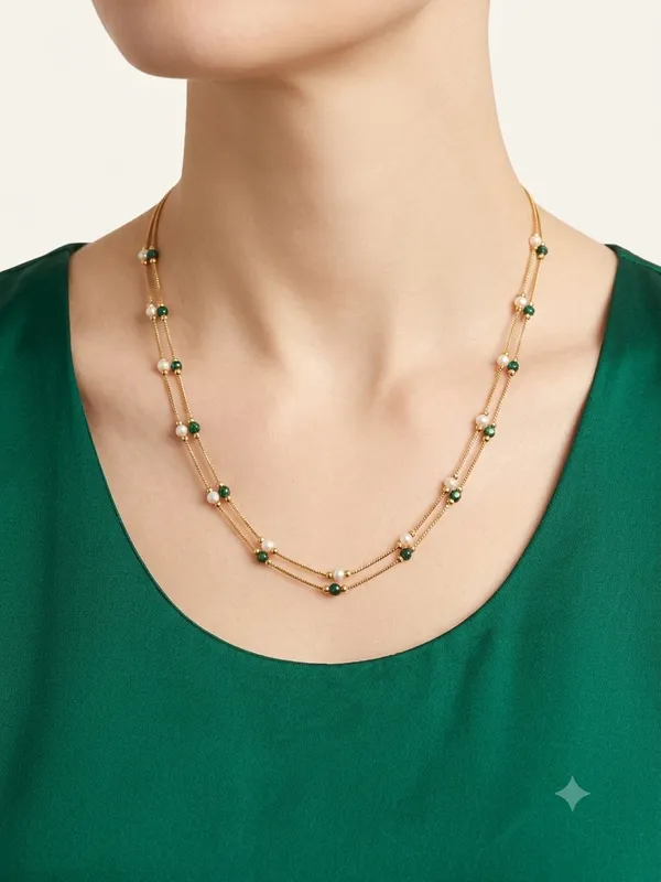 Multicolor_Bead_Layered_Pearl_Necklace_For_Women