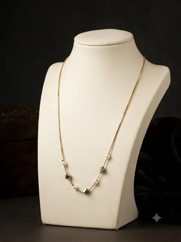 Multicolor_Pearl_Faceted_Bead_Delicate_Necklace_For_Women
