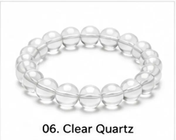 Clear_Quartz_Beaded_Bracelet_For_Unisex