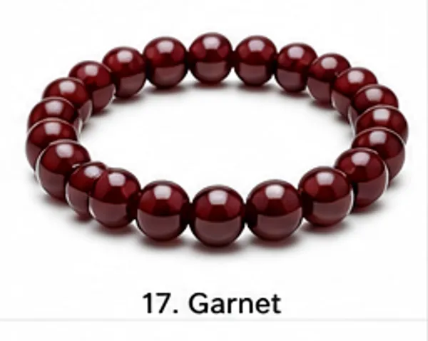 Maroon_Garnet_Beaded_Bracelet_For_Unisex