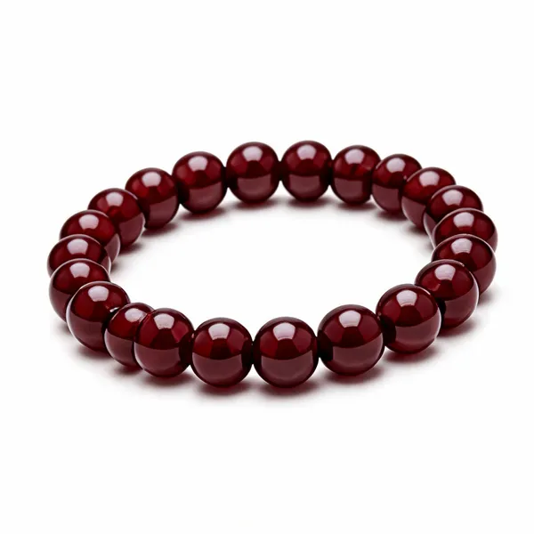 Maroon_Garnet_Beaded_Bracelet_For_Unisex