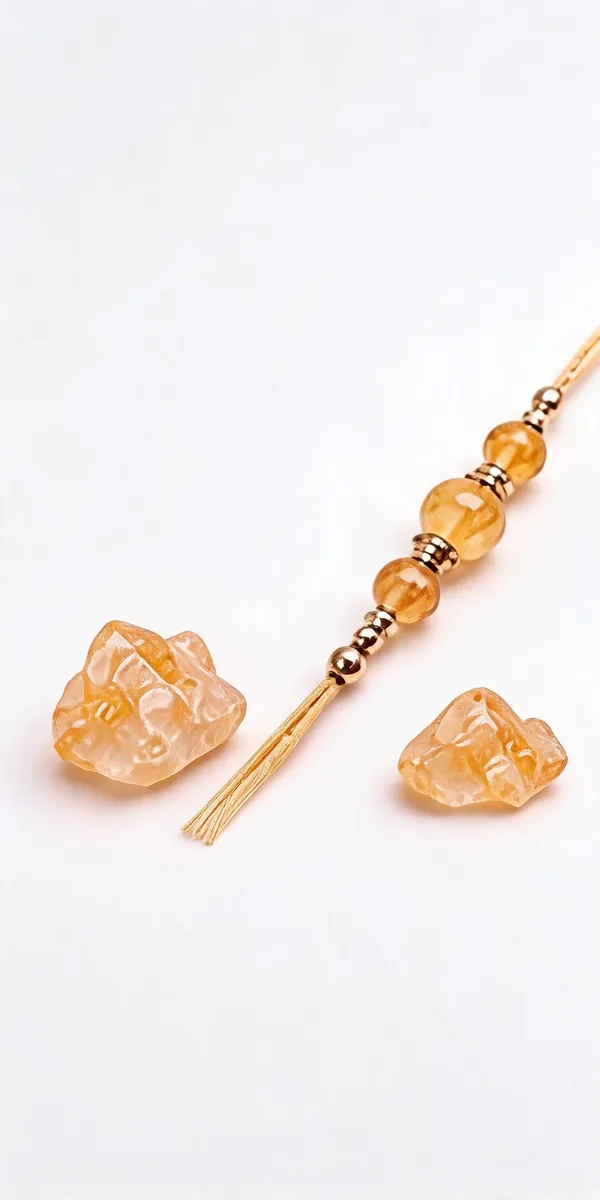 Gold_Citrine_Crystal_Rakhi_For_Unisex
