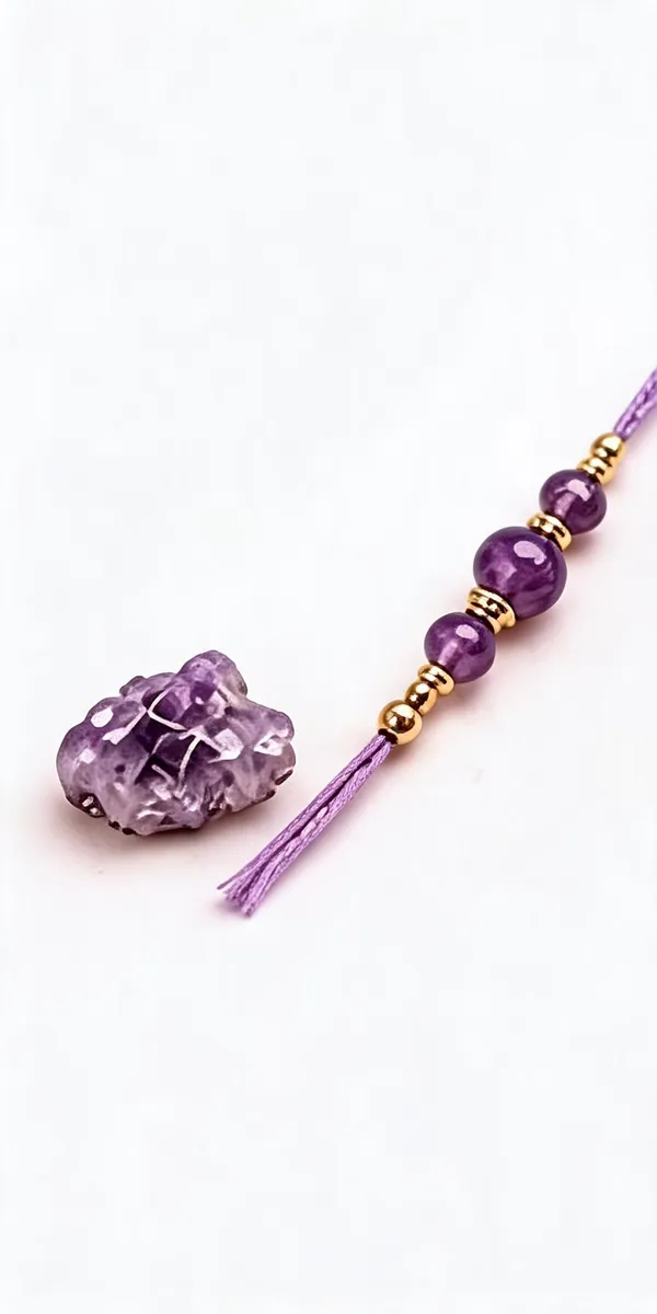 Purple_Crystal_Rakhi_For_Unisex