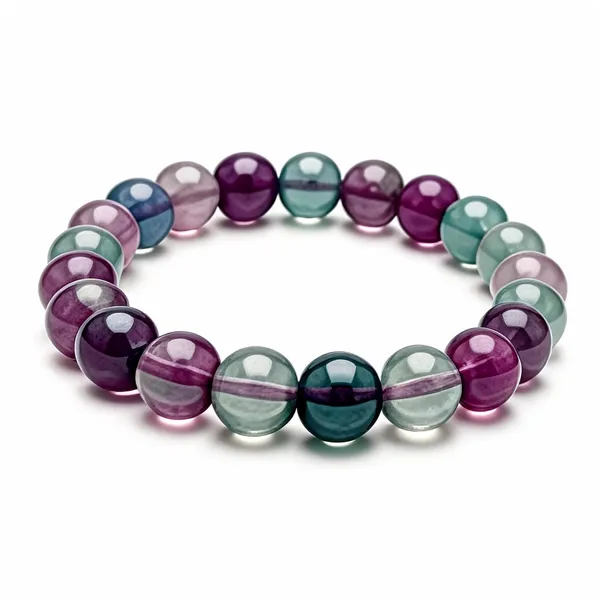 Multicolour_Fluorite_Beaded_Bracelet_For_Unisex