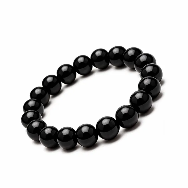 Black_Tourmaline_Beaded_Bracelet_For_Unisex