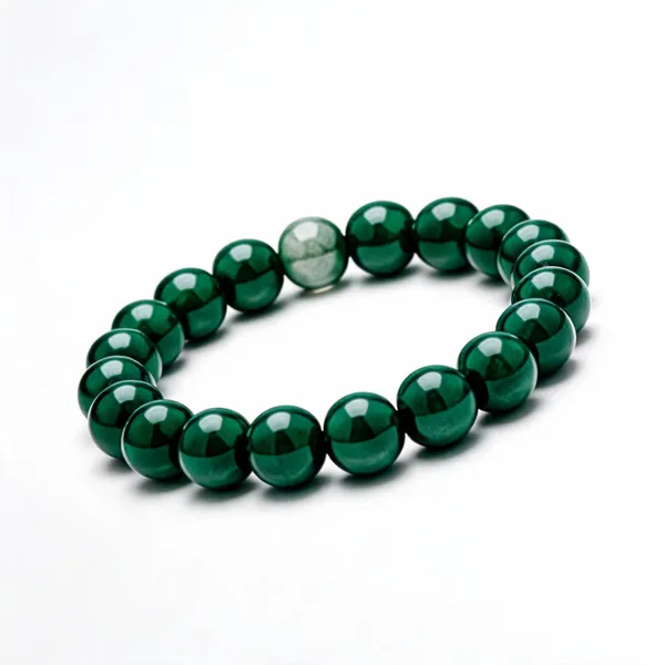 Green_Gemstone_Stretch_Beaded_Bracelet_For_Unisex