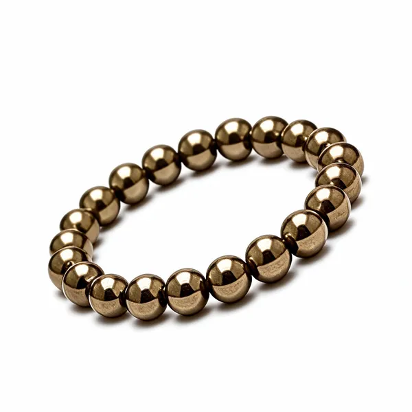 Gold_Pyrite_Beaded_Bracelet_For_Unisex