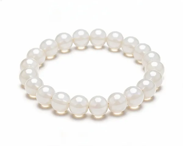 White_Moonstone_Beaded_Bracelet_For_Unisex