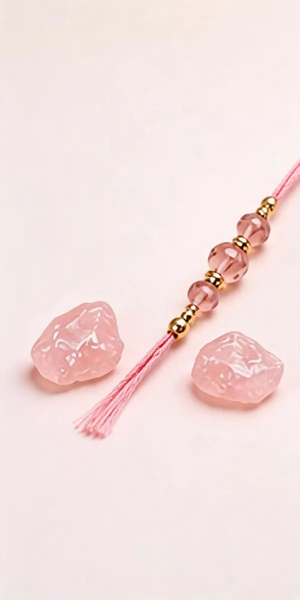Pink_Rose_Quartz_Crystal_Rakhi_For_Unisex