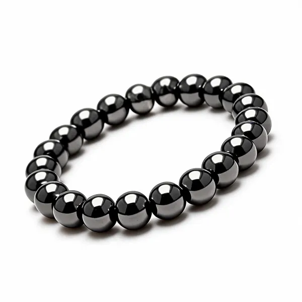 Silver_Hematite_Gemstone_Beaded_Bracelet_For_Unisex