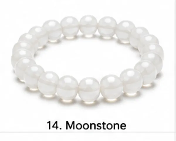 White_Moonstone_Beaded_Bracelet_For_Unisex