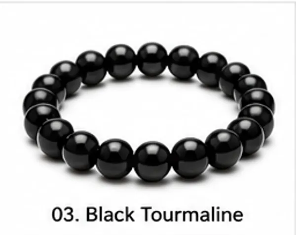 Black_Tourmaline_Beaded_Bracelet_For_Unisex