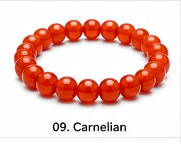 Red_Carnelian_Beaded_Bracelet_For_Unisex