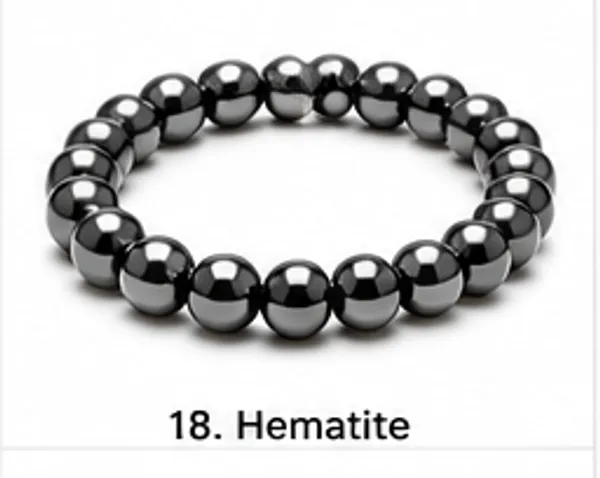 Silver_Hematite_Gemstone_Beaded_Bracelet_For_Unisex