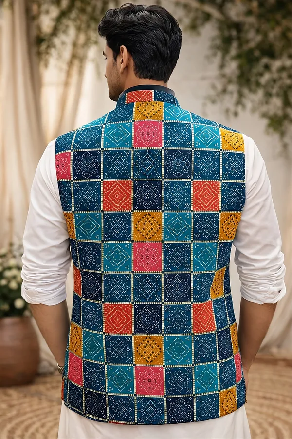 Bandhani_Koti_Blue