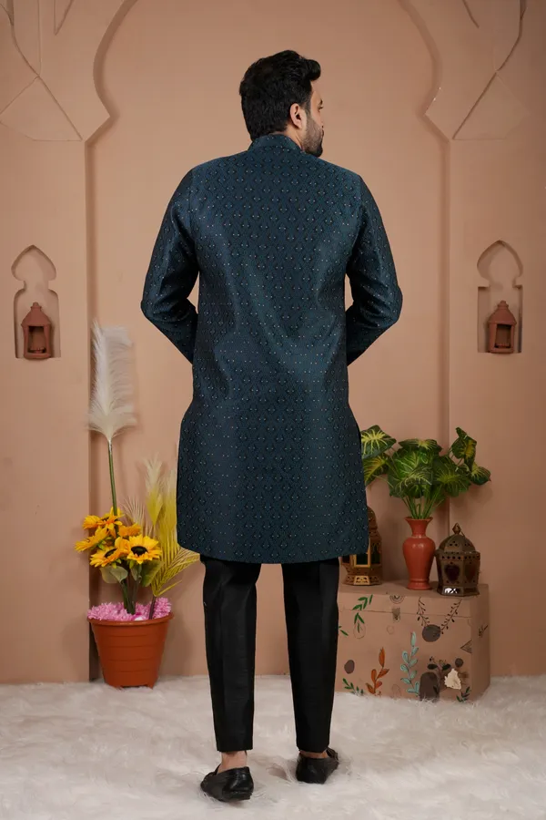 Black_Two_Tone_Indo_Western_Kurta_Set