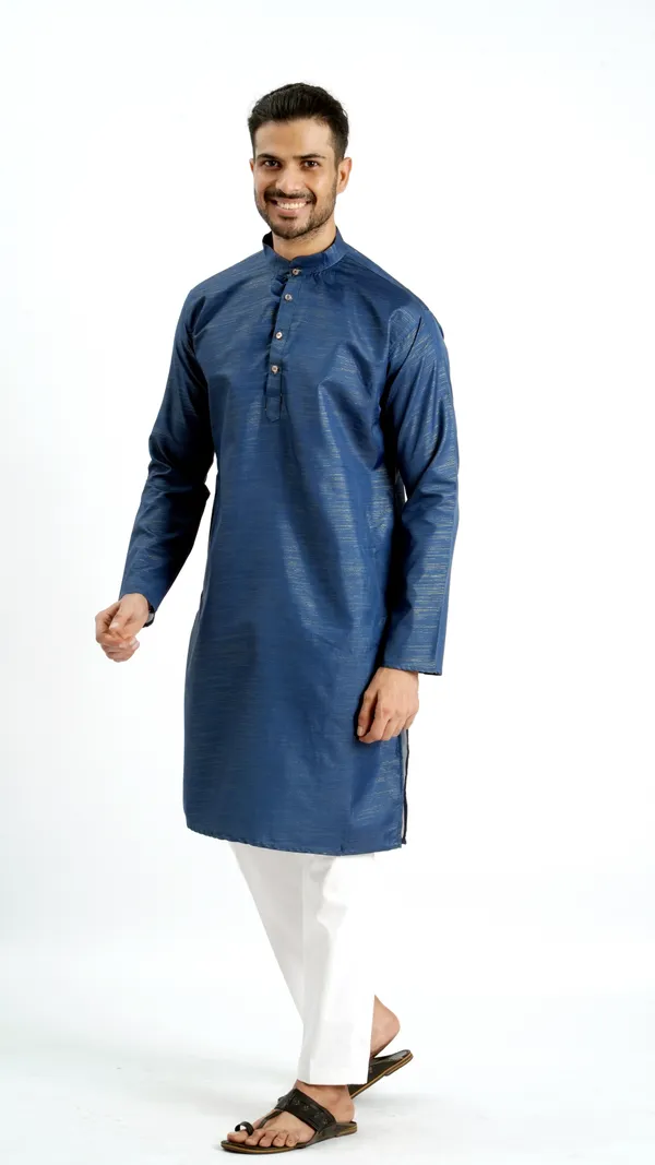 Blue_Zari_Work_Kurta_For_Men