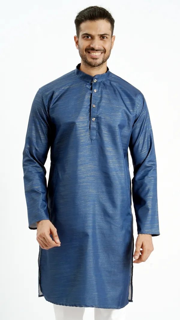 Blue_Zari_Work_Kurta_For_Men