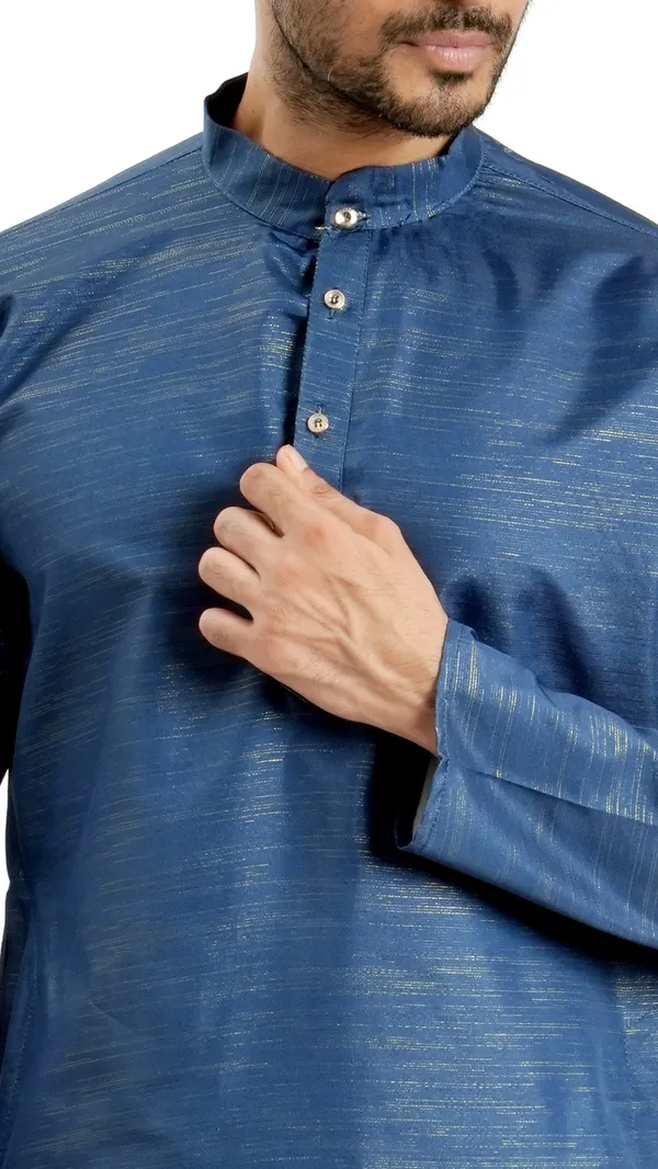 Blue_Zari_Work_Kurta_For_Men